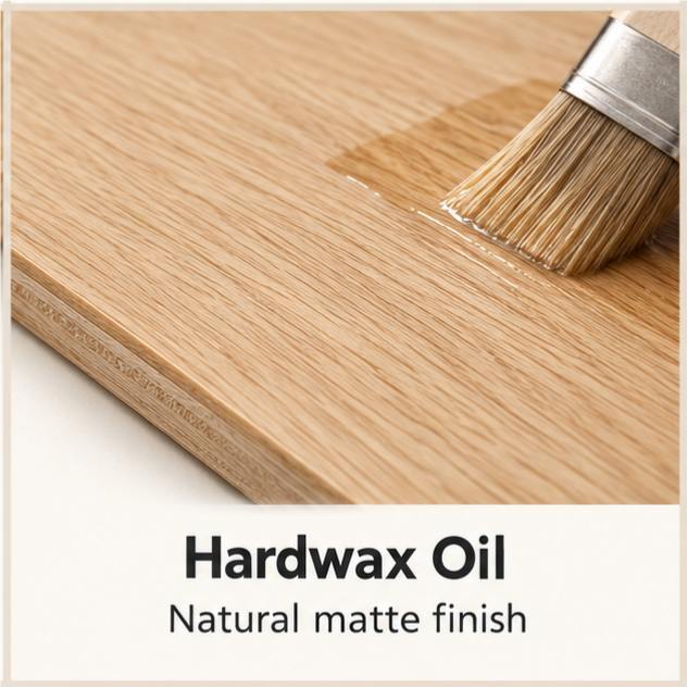 Illustration of a hardwax oil finish